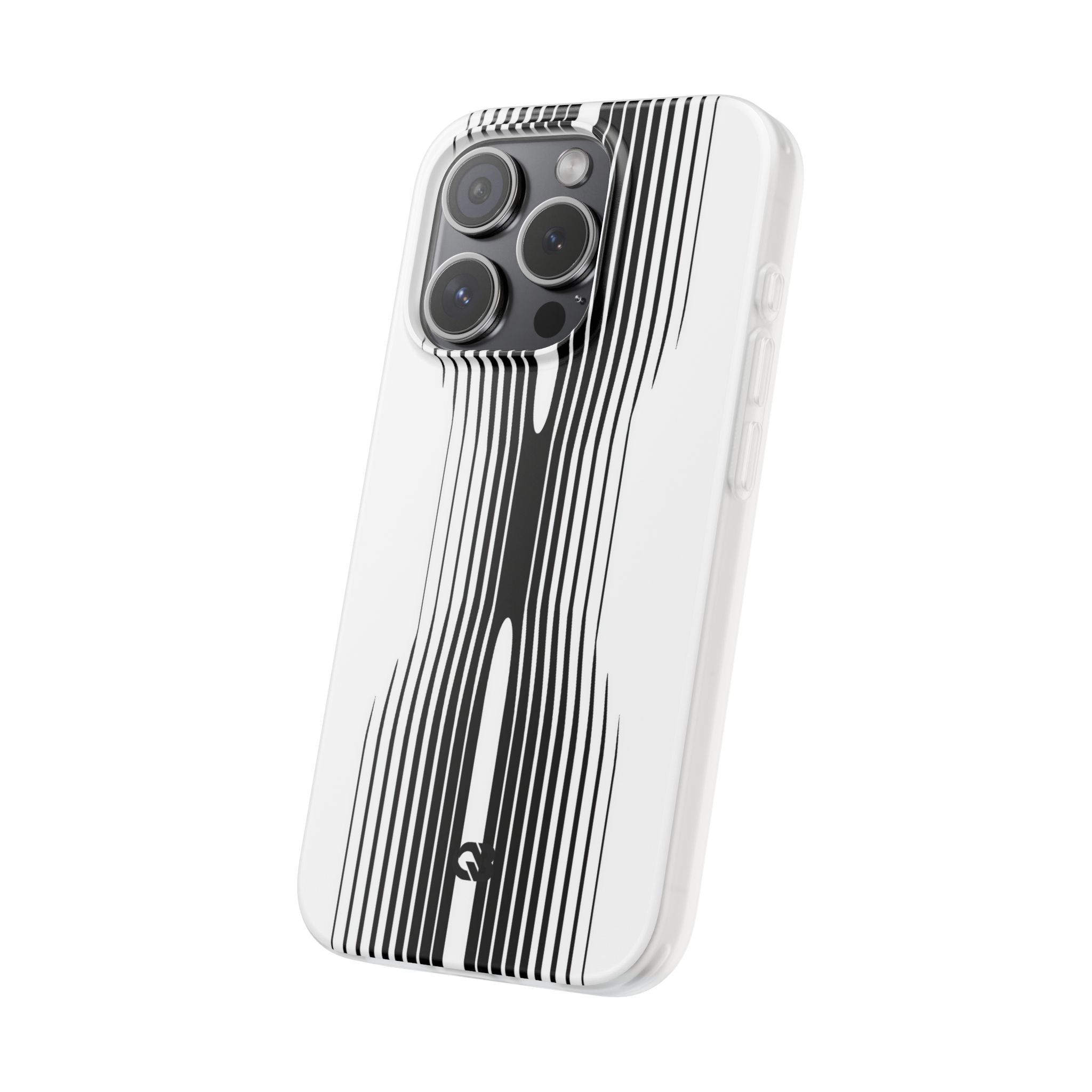 White Lite Phone Case for iPhone - Kinetic Mono Distortion