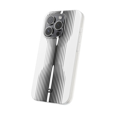 White Lite Phone Case for iPhone - Kinetic Mono Distortion