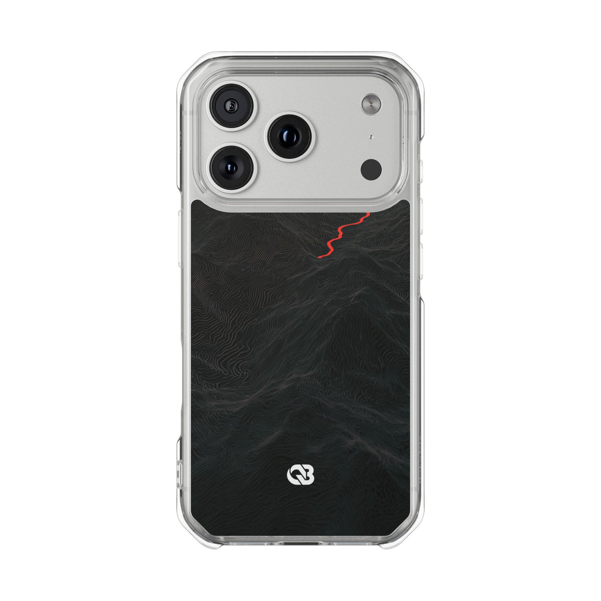Crimson Ridge Pass · Clear Impact Magnetic Phone Case for iPhone ·  Black