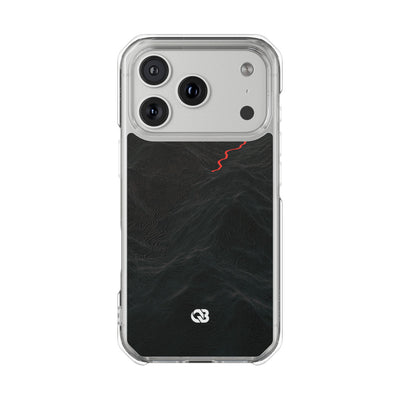 Crimson Ridge Pass · Clear Impact Magnetic Phone Case for iPhone ·  Black