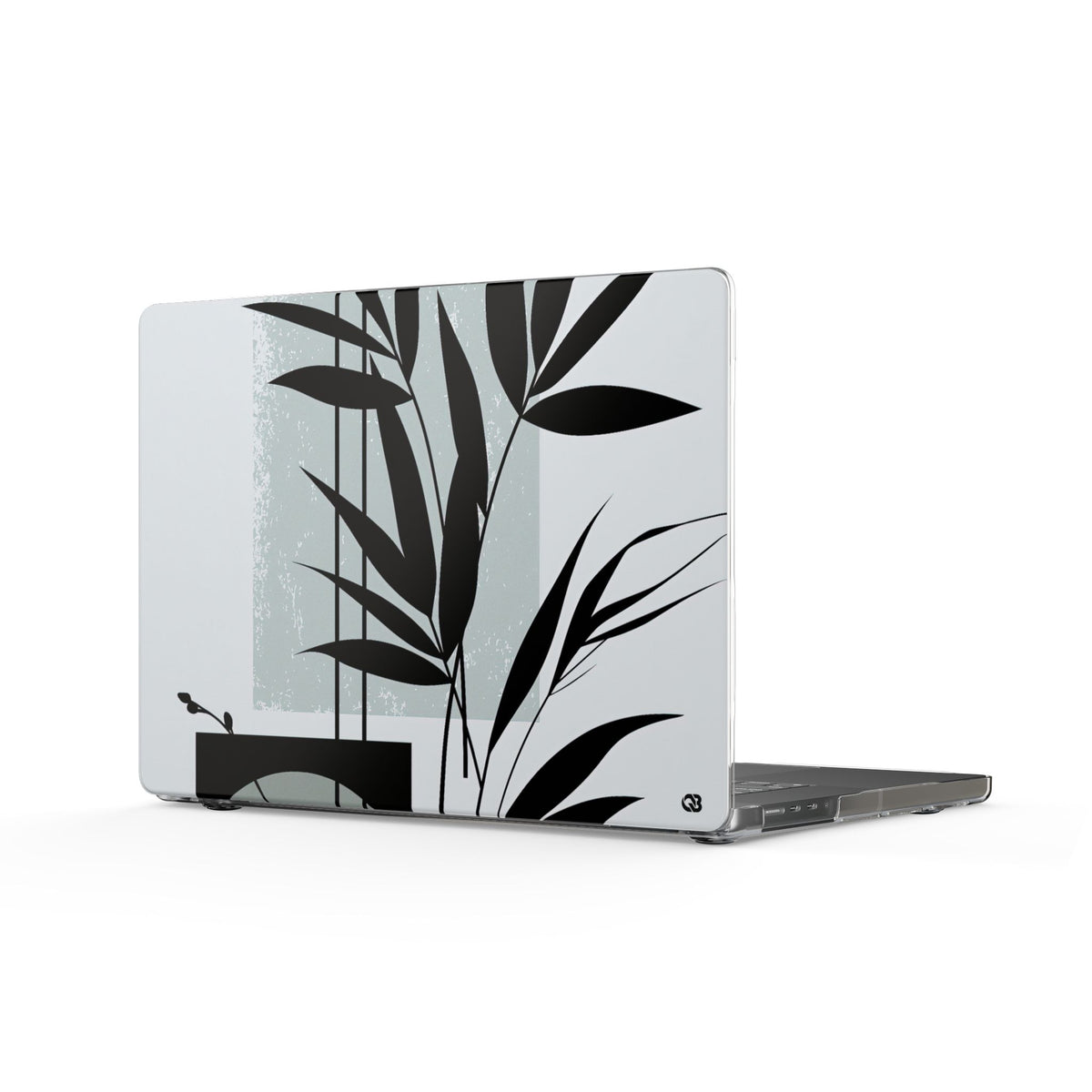 Zen Bamboo Silhouette · Clear Hard Case for MacBook · Green