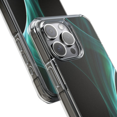 Emerald Lumen · Clear Impact Magnetic Phone Case for iPhone · Green