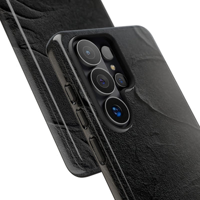 Obsidian Stucco Relief · Tough Phone Case for Samsung · Black