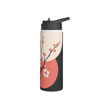 Nocturne Sakura Branch · Insulated Water Bottle · Black