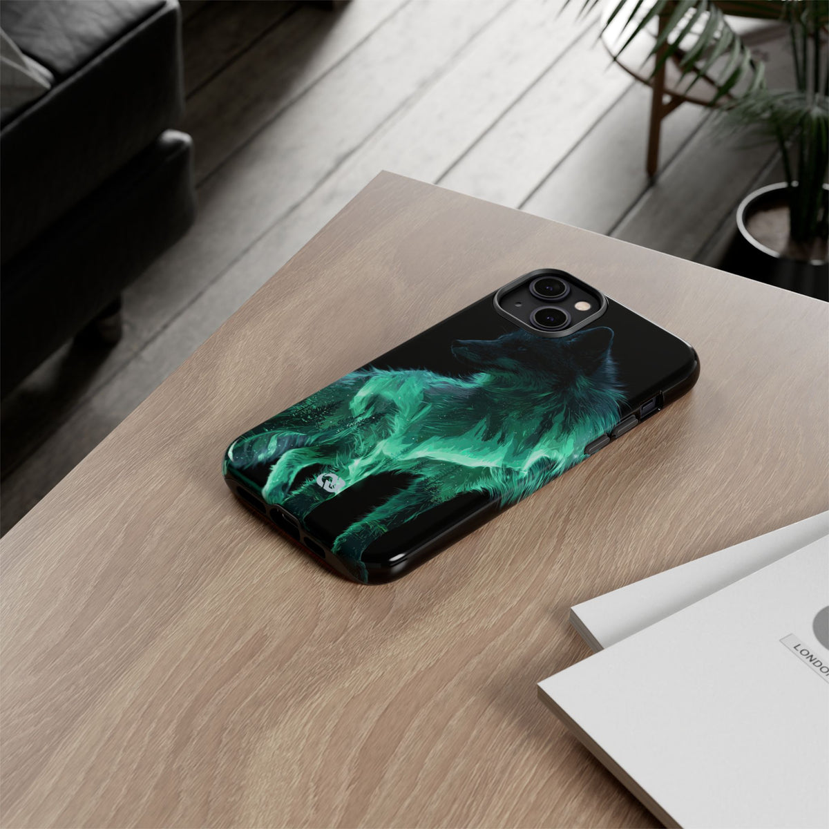 Nordic Aurora Fox · Tough Phone Case for iPhone · Teal