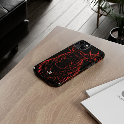Crimson Horizon Moose · Tough Phone Case for iPhone · Black