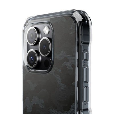 Blackout Urban Camo · Clear Impact Magnetic Phone Case for iPhone · Black