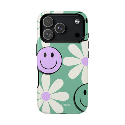 Smiley Daisy Glow iPhone 17 Pro Case - Tough+ - CASE•BOB