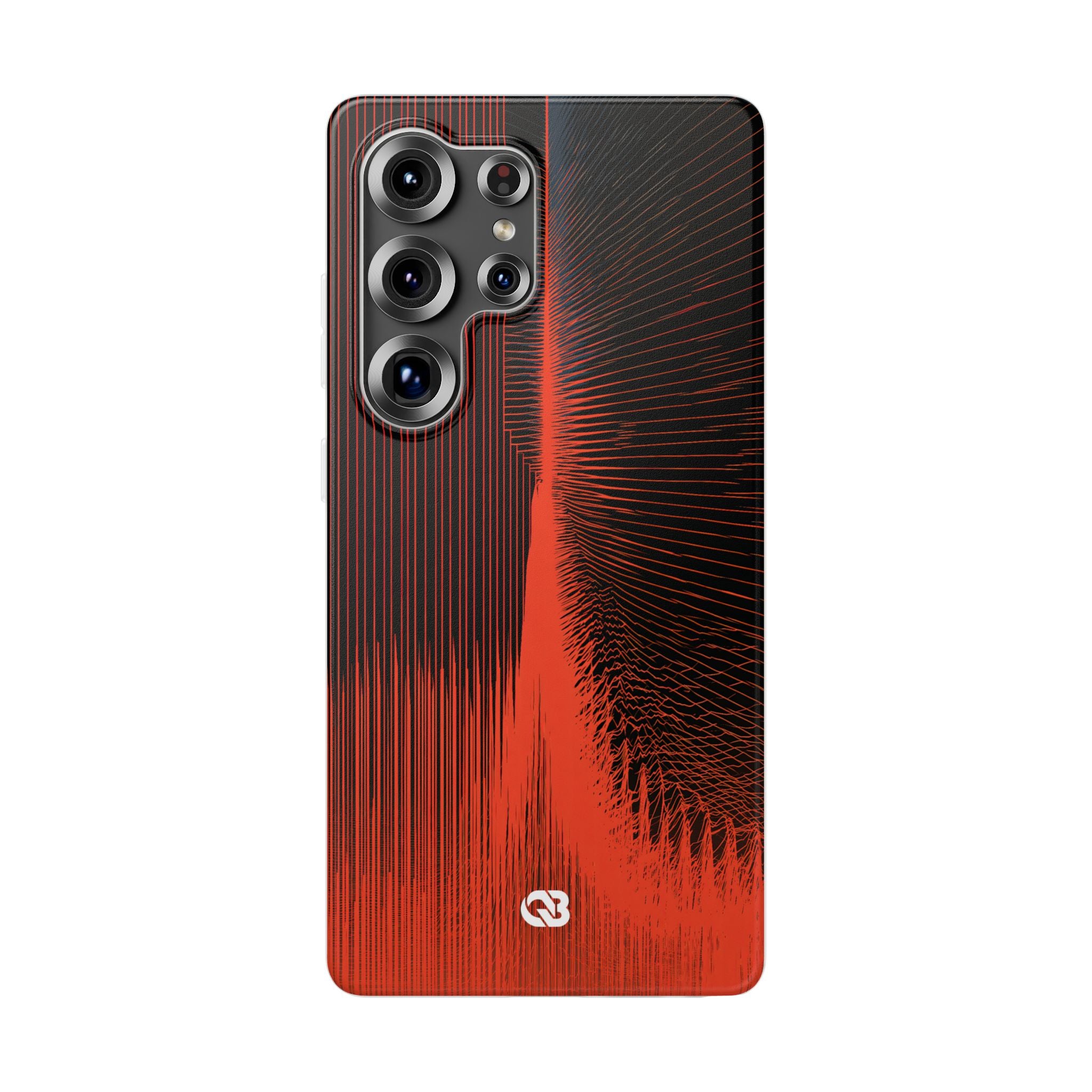 Red Lite Phone Case for Samsung - Crimson Frequency Pulse