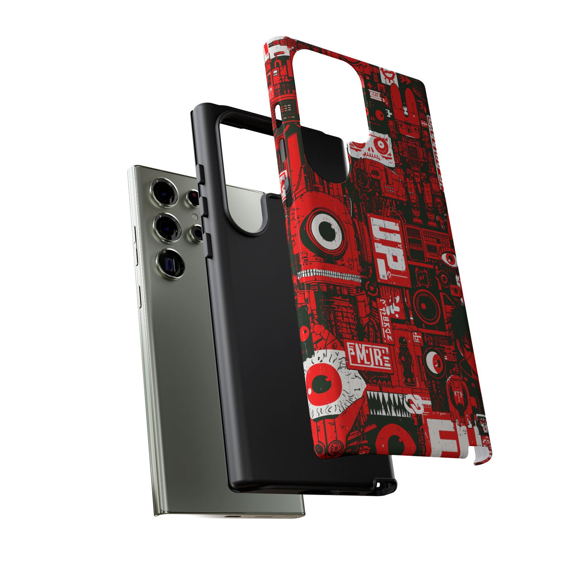 Neo Mecha Collage · Tough Phone Case for Samsung · Red