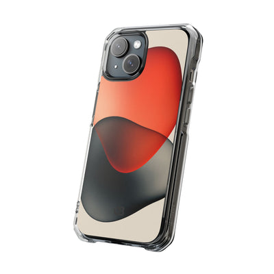 Translucent Crimson Form · Clear Impact Magnetic Phone Case for iPhone · Red
