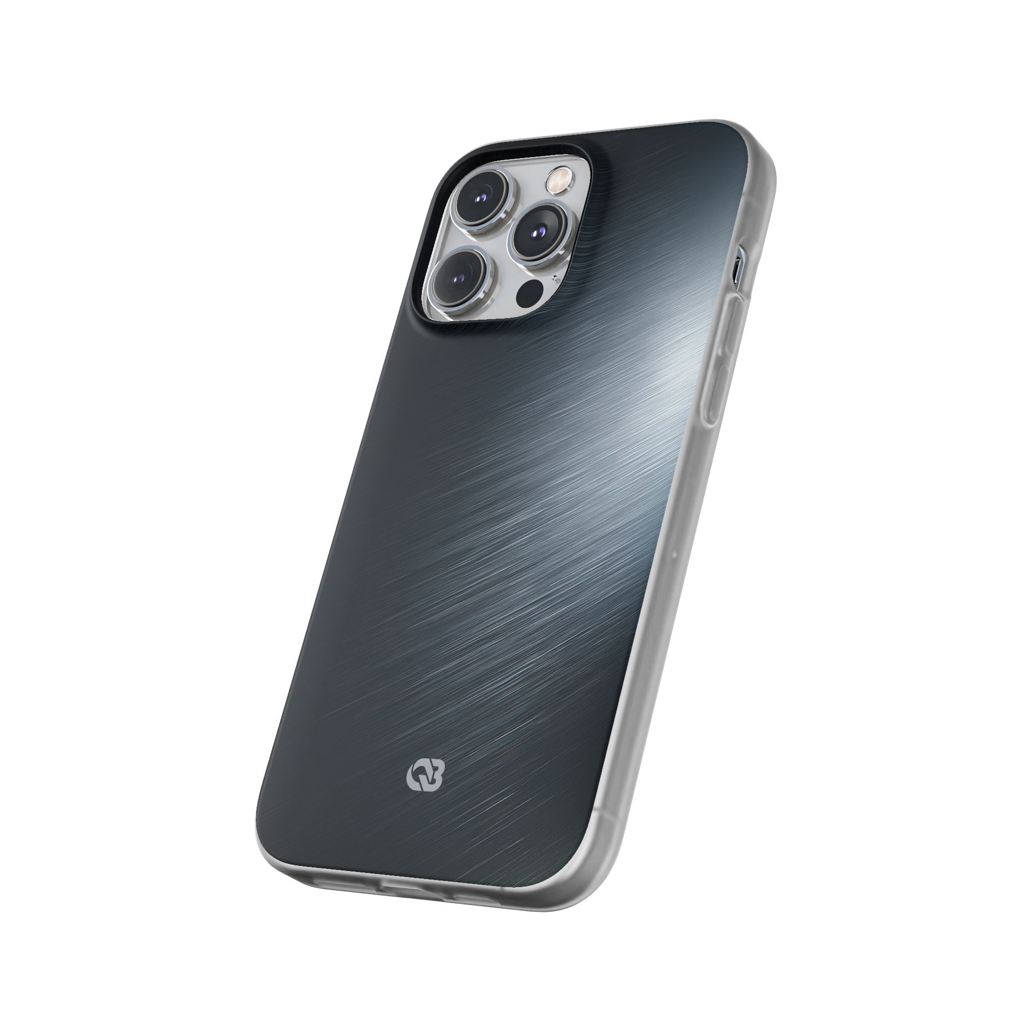 Grey Lite Phone Case for iPhone - Charcoal Brushed Steel