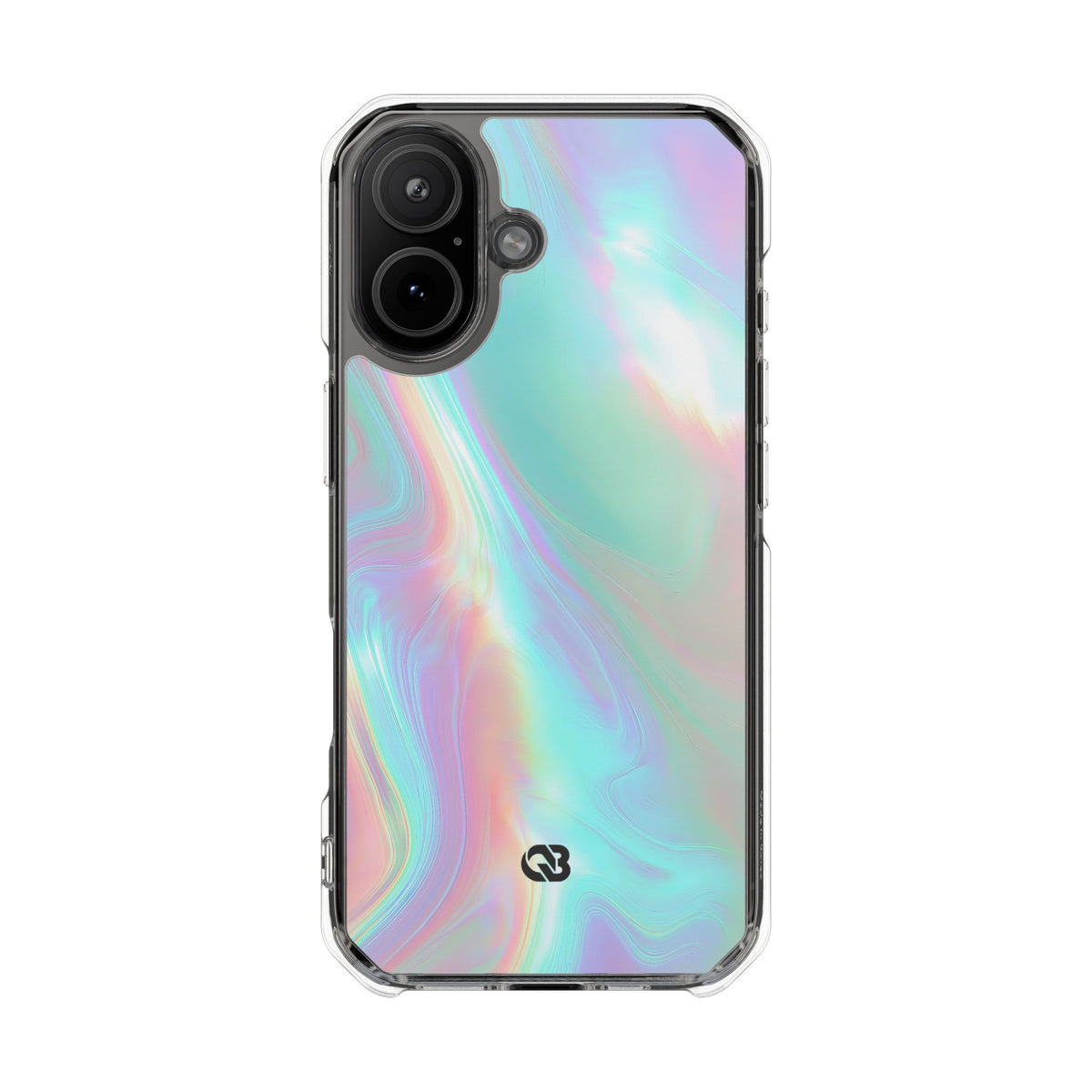 Prismatic Liquid Light · Clear Impact Magnetic Phone Case for iPhone · Teal