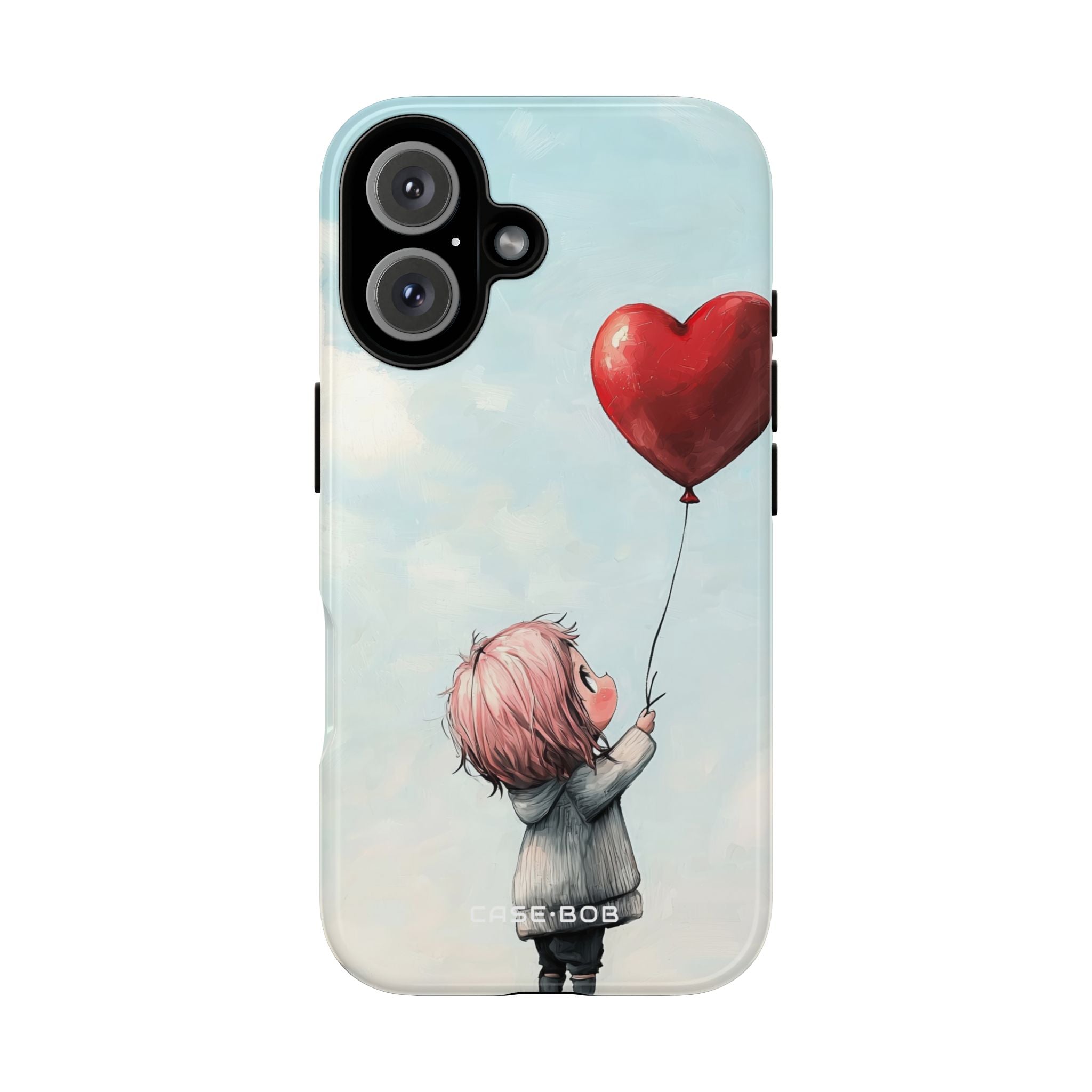 Heart Balloon Glow iPhone 16 Case - Tough