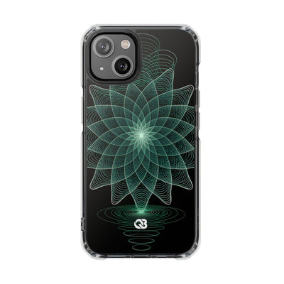 Verdant Harmonic Bloom · Impact Magnetic Phone Case for iPhone ·  Black