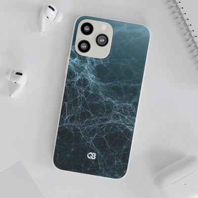 Cyan Lattice Grid · Lite Phone Case for iPhone ·  Teal