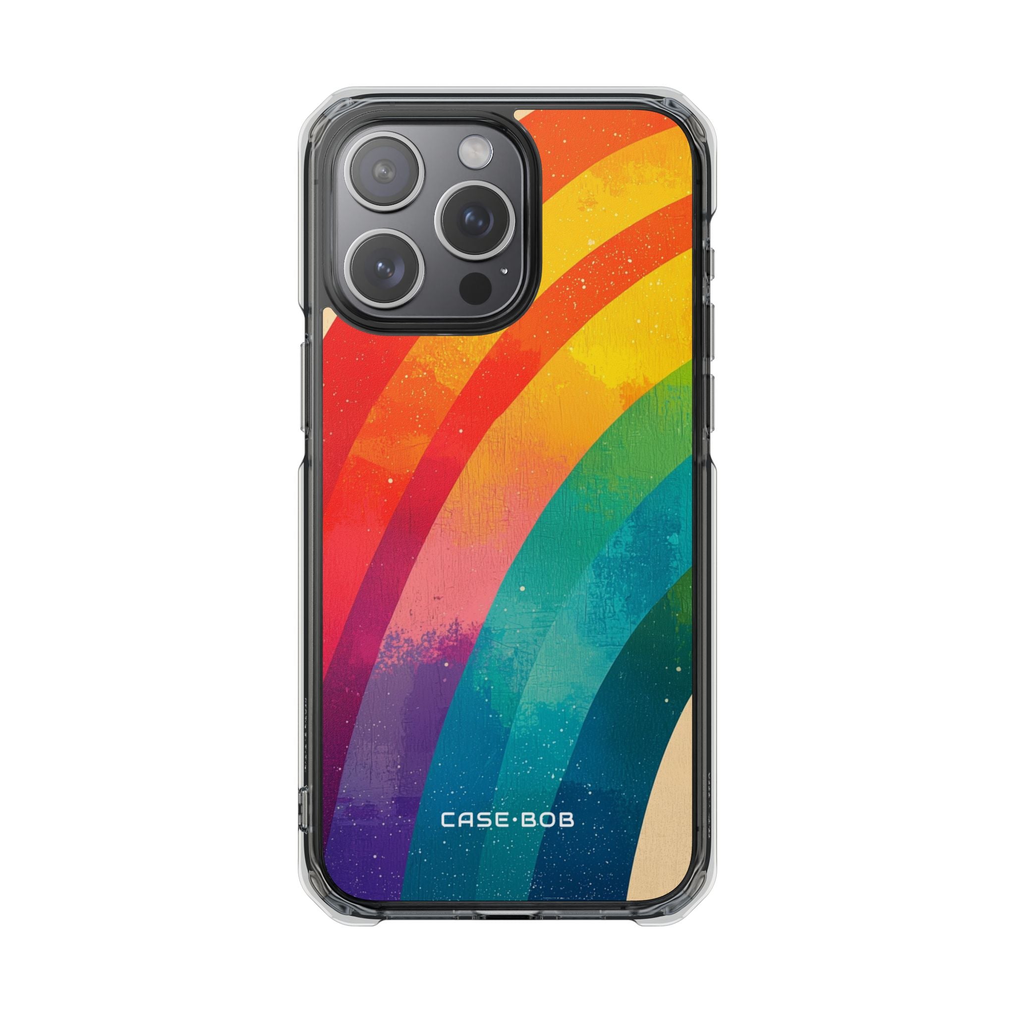 Texturiertes Regenbogenbogen iPhone 15 Pro Max Case - Impact