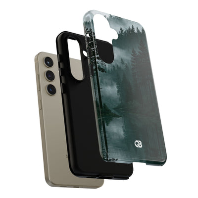 Misty Pine Reflections · Tough Phone Case for Samsung · Green