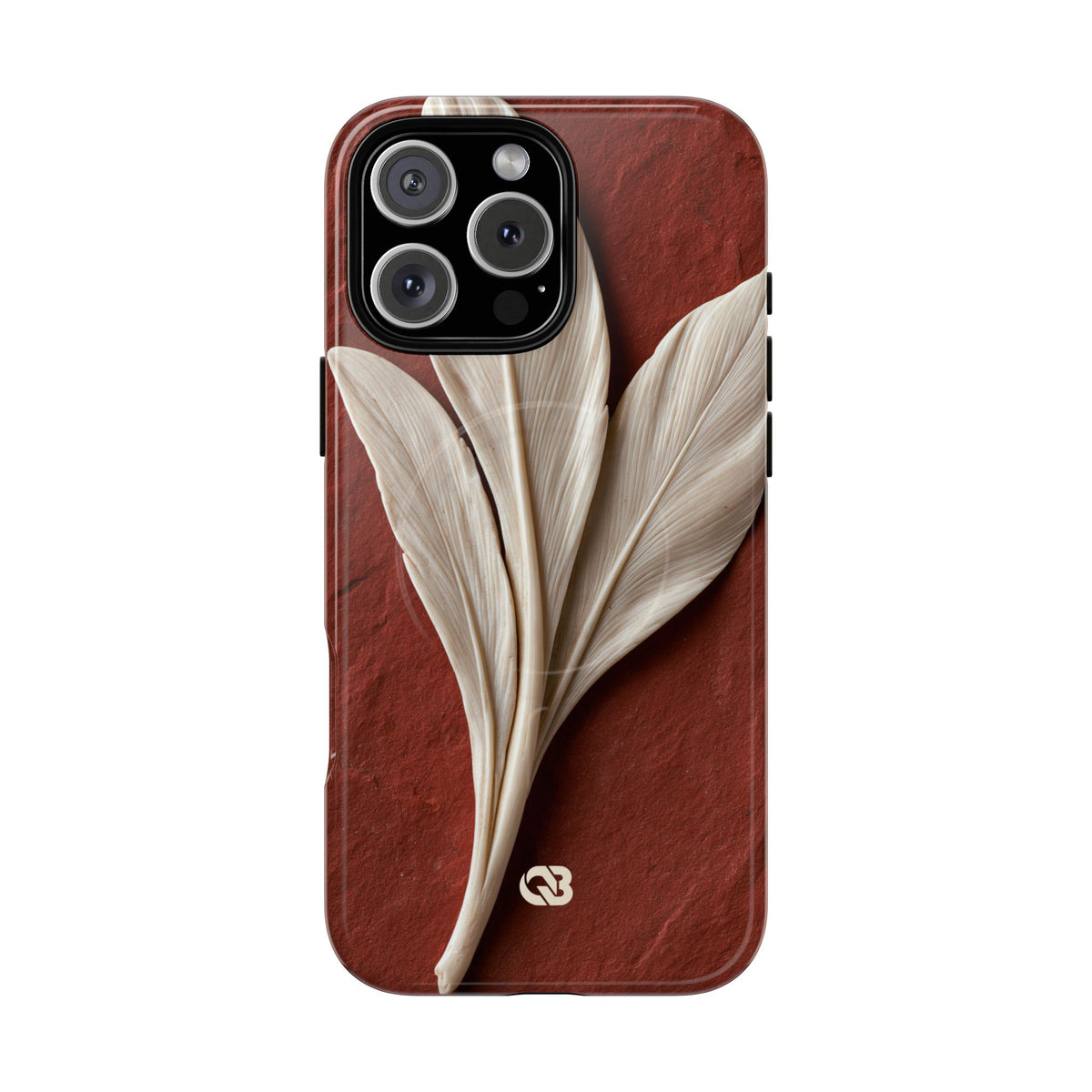 Carved Ivory Plume · Tough 2.0 Magnetic Phone Case for iPhone · Red