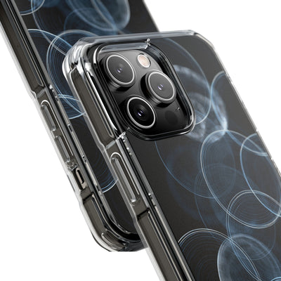 Blue Impact MagSafe Phone Case for iPhone - Cyan Pulse Ripple