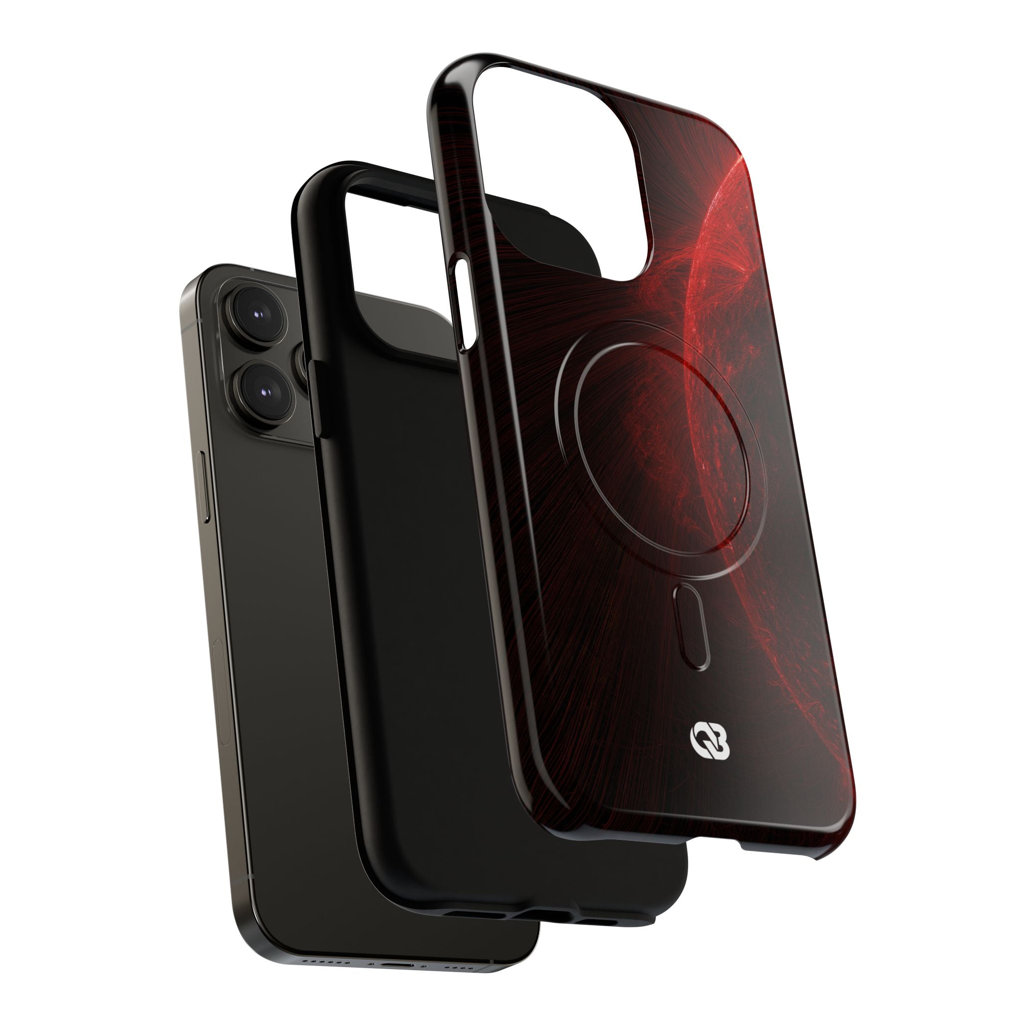 Red Tough 2.0 Magsafe Phone Case for iPhone - Solar Crimson Flare