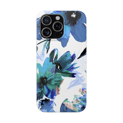 Blue Blossom Radiance iPhone 15 Pro Max Case - Soft