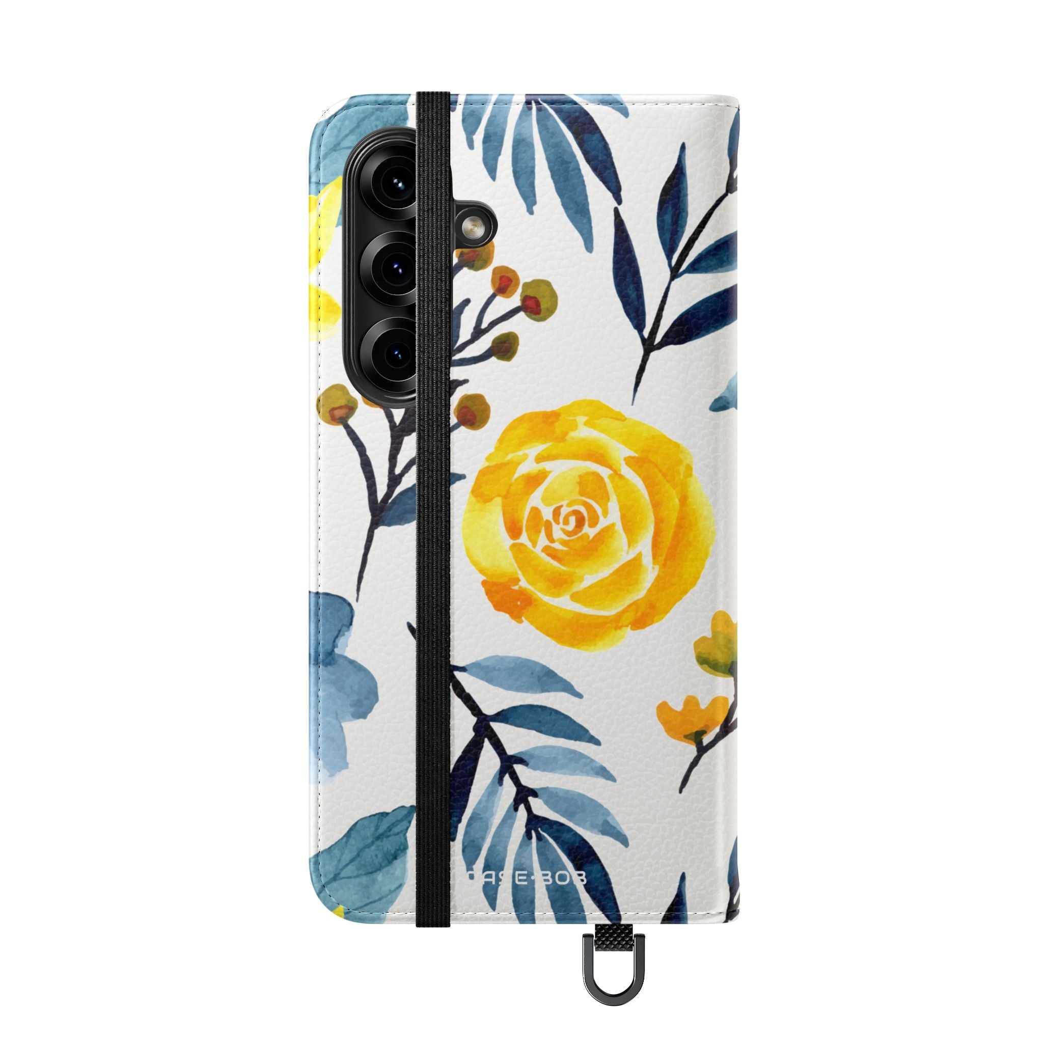 Yellow Blue Blossoms - Samsung S25 Case - Wallet