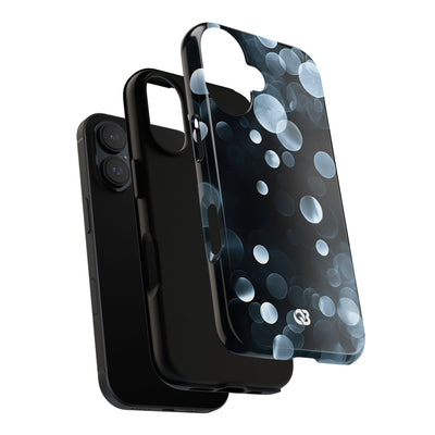 Black Tough Phone Case for iPhone - Silver Orbit Glow