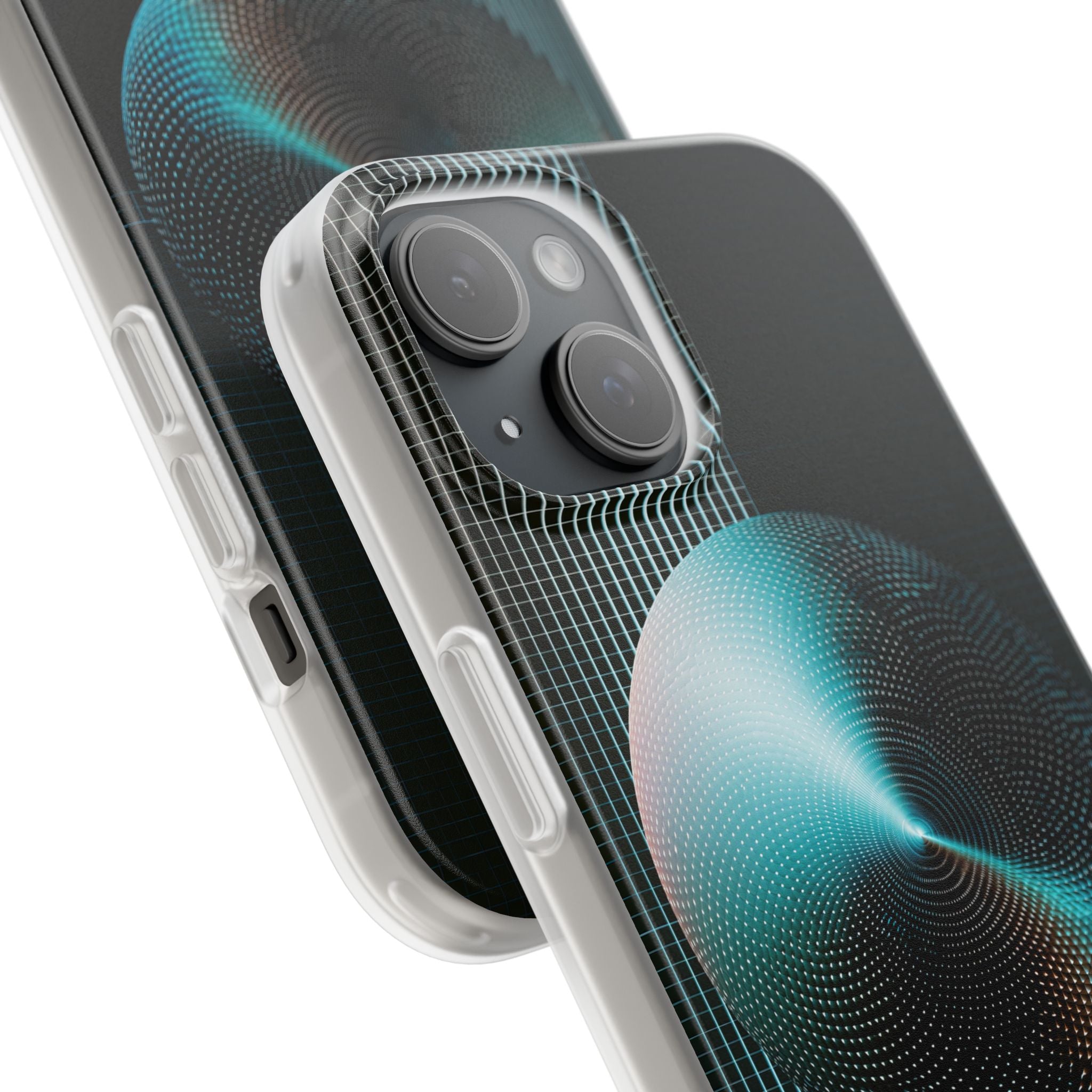 Blue Lite Phone Case for iPhone - Cyan Vector Sphere