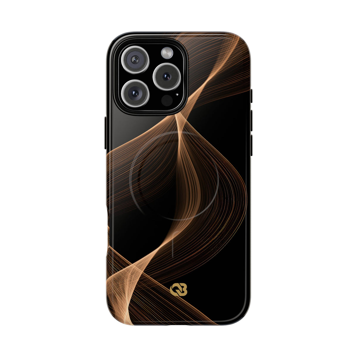 Amber Contour Flow · Tough 2.0 Magnetic Phone Case for iPhone · Black