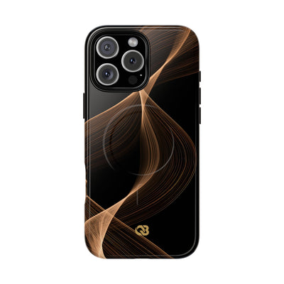 Amber Contour Flow · Tough 2.0 Magnetic Phone Case for iPhone · Black