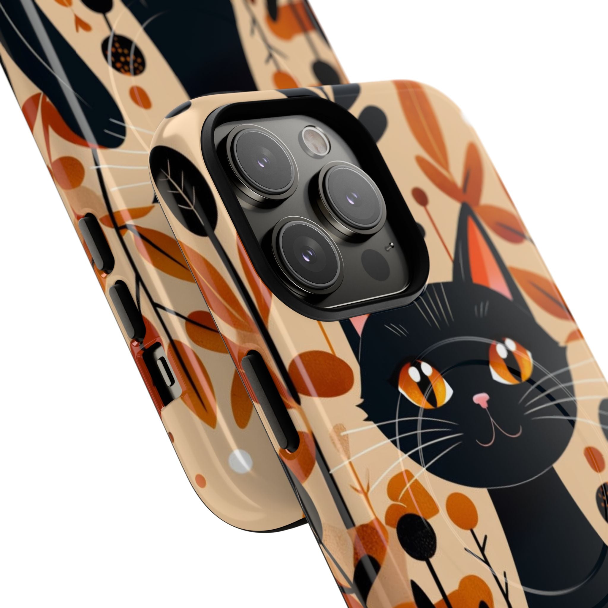 Black Cat Glow iPhone 14 Pro Max Case - Tough+