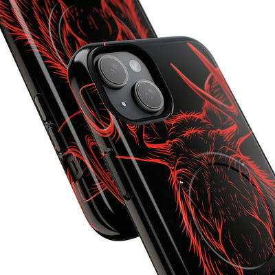 Crimson Horizon Moose · Tough 2.0 Magnetic Phone Case for iPhone · Black