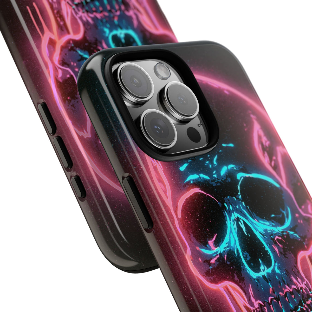 Neon Drip Skull · Tough Phone Case for iPhone · Black