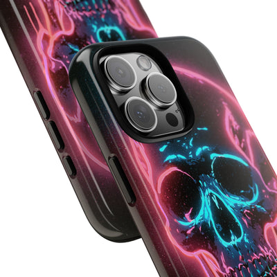 Neon Drip Skull · Tough Phone Case for iPhone · Black