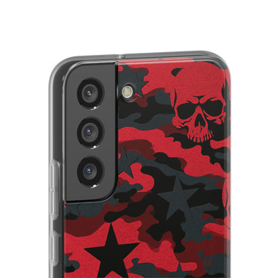 Crimson Skull Camo · Lite Phone Case for Samsung · Red