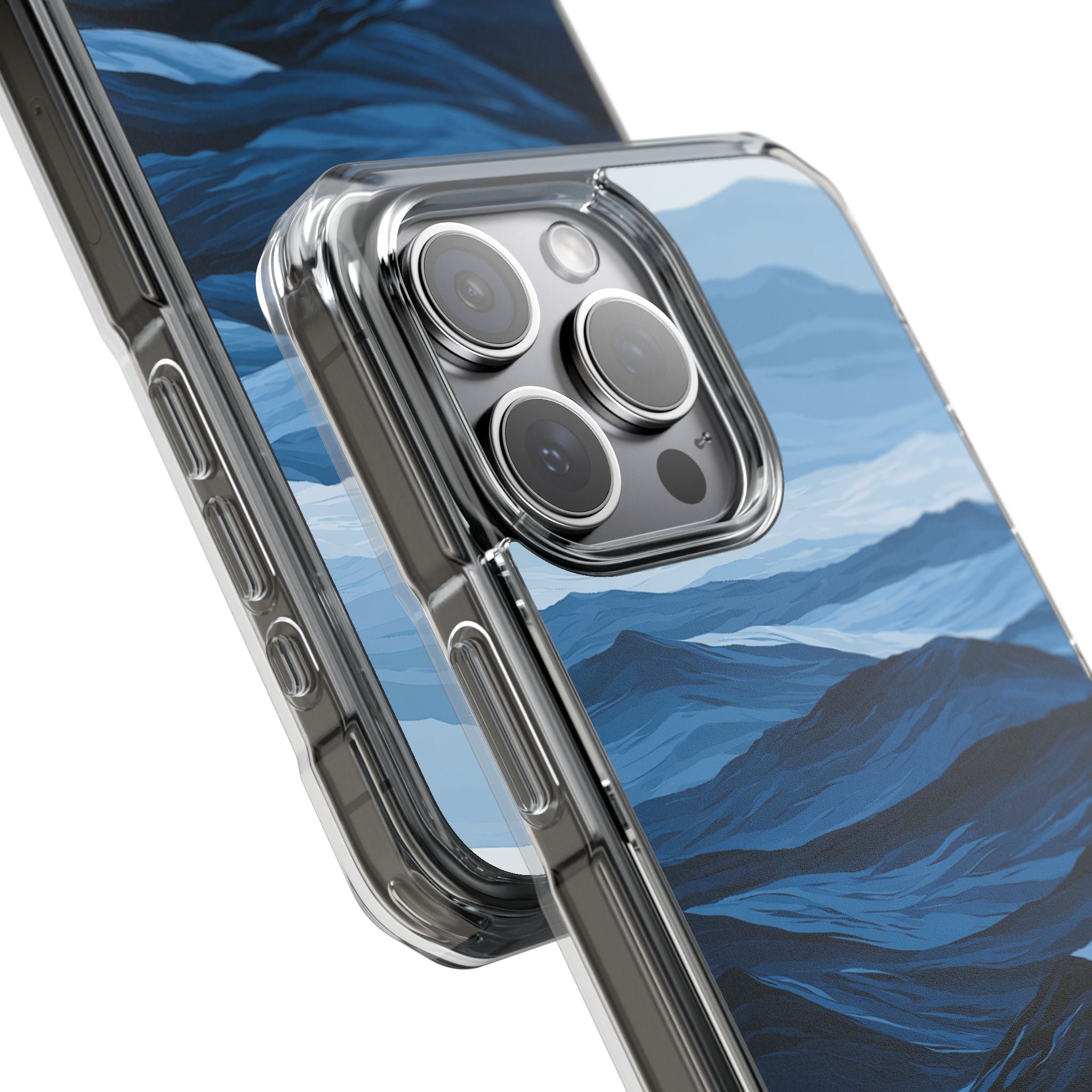 Blue Impact MagSafe Phone Case for iPhone - Cobalt Ridge Tides