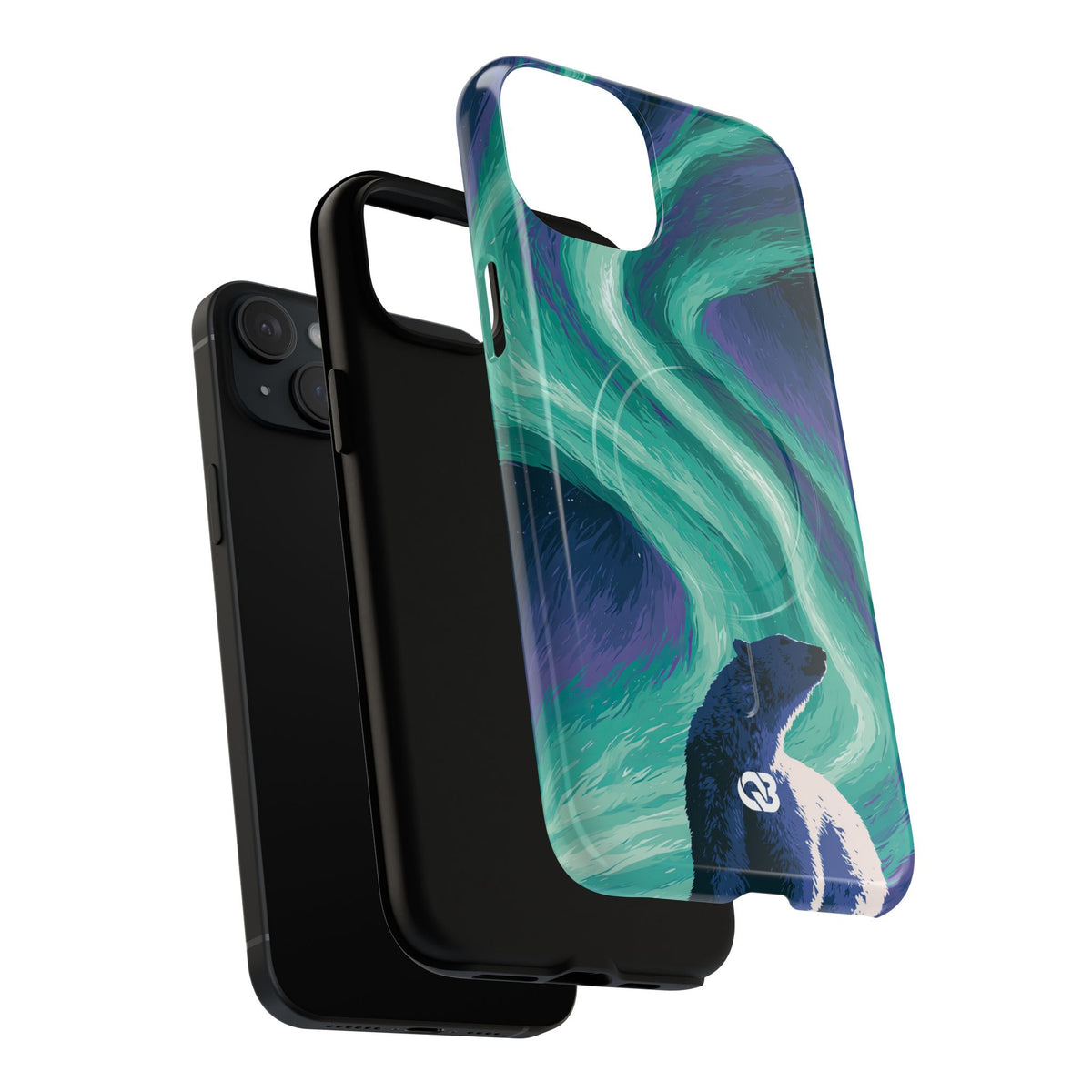 Arctic Aurora Bear · Tough 2.0 Magnetic Phone Case for iPhone · Teal