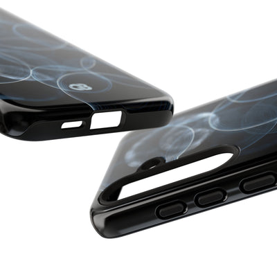 Blue Tough Phone Case for Samsung - Cyan Pulse Ripple