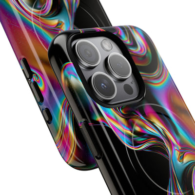 Purple Tough 2.0 Magsafe Phone Case for iPhone - Liquid Neon Chrome