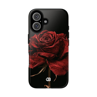 Crimson Noir Rose · Tough Phone Case for iPhone · Black