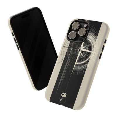 Beige Tough Phone Case for iPhone - Zenith Vector Spire