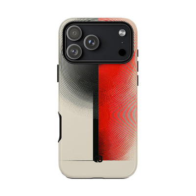Red Tough Phone Case for iPhone - Split Signal Red