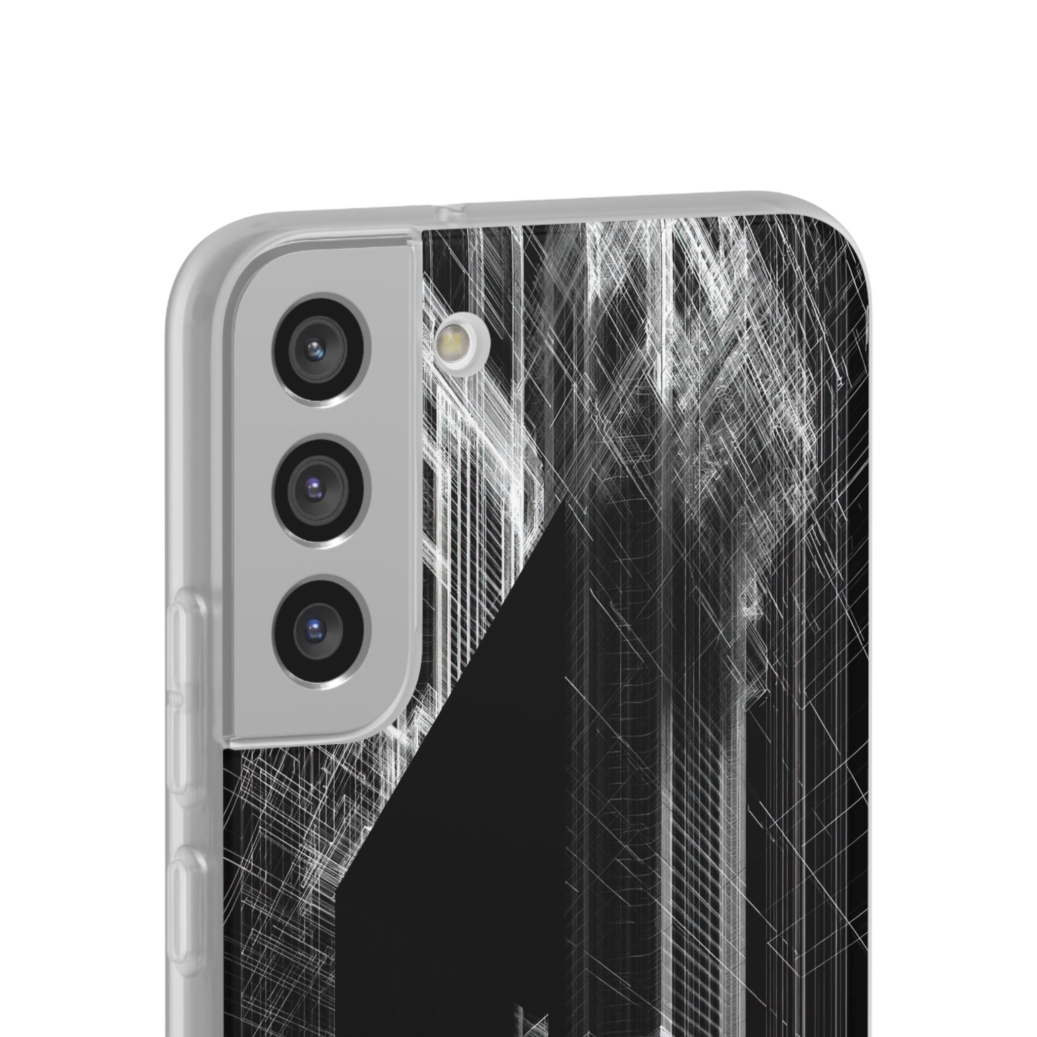 Black Lite Phone Case for Samsung - Ghost Urban Wireframe