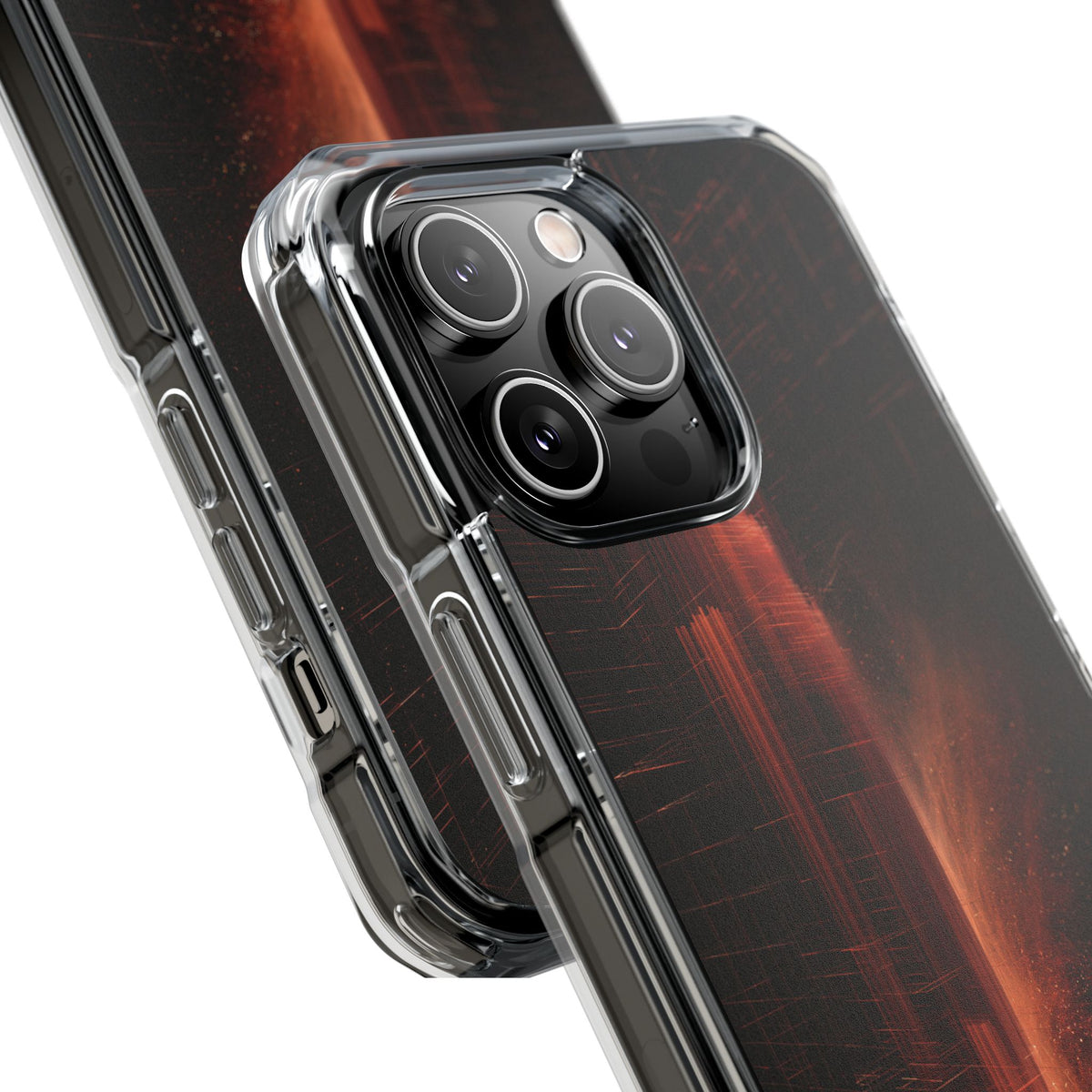 Luminous Monolith · Clear Impact Magnetic Phone Case for iPhone · Black