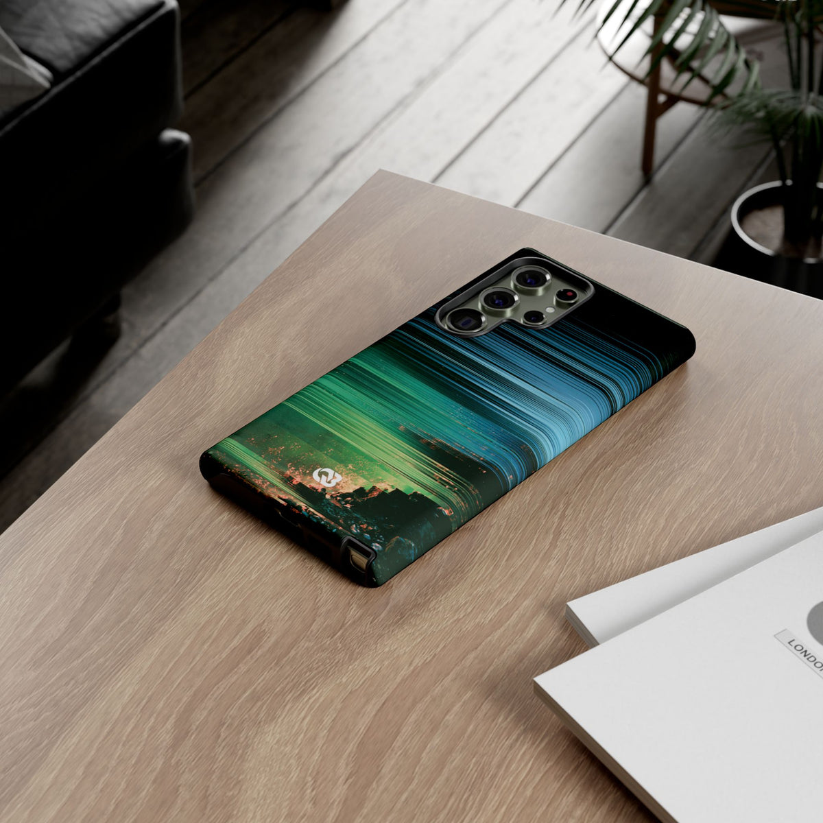Digital Shoreline Drift · Tough Phone Case for Samsung · Teal
