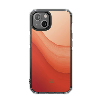 Terracotta Flow · Clear Impact Magnetic Phone Case for iPhone · Orange
