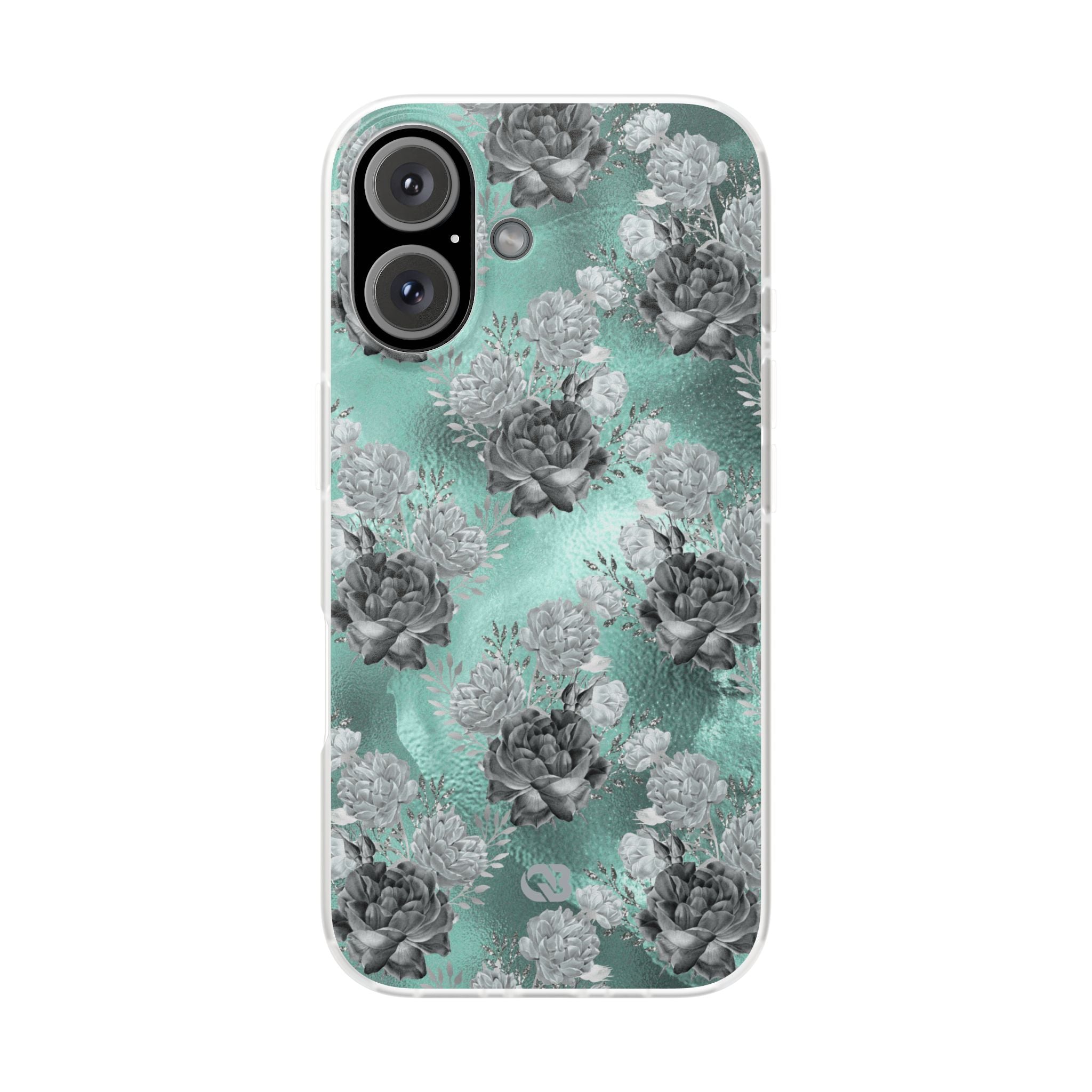 Frost Mint Floral · Soft Handyhülle für iPhone