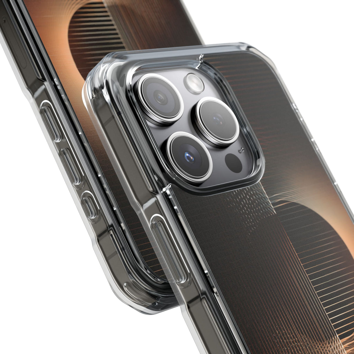 Amber Meridian · Clear Impact Magnetic Phone Case for iPhone · Black
