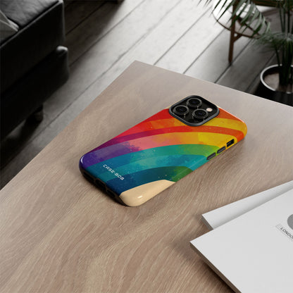 Textured Rainbow Arc iPhone 14 Pro Max Case - Tough